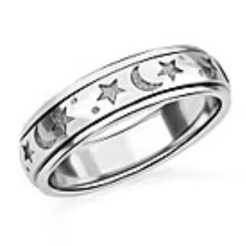 Celestial Sterling Silver Spinner Ring - image 2